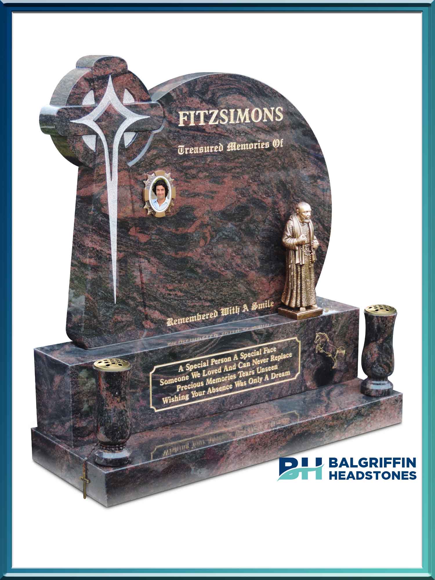 Balgriffin headstones Side Cross design style