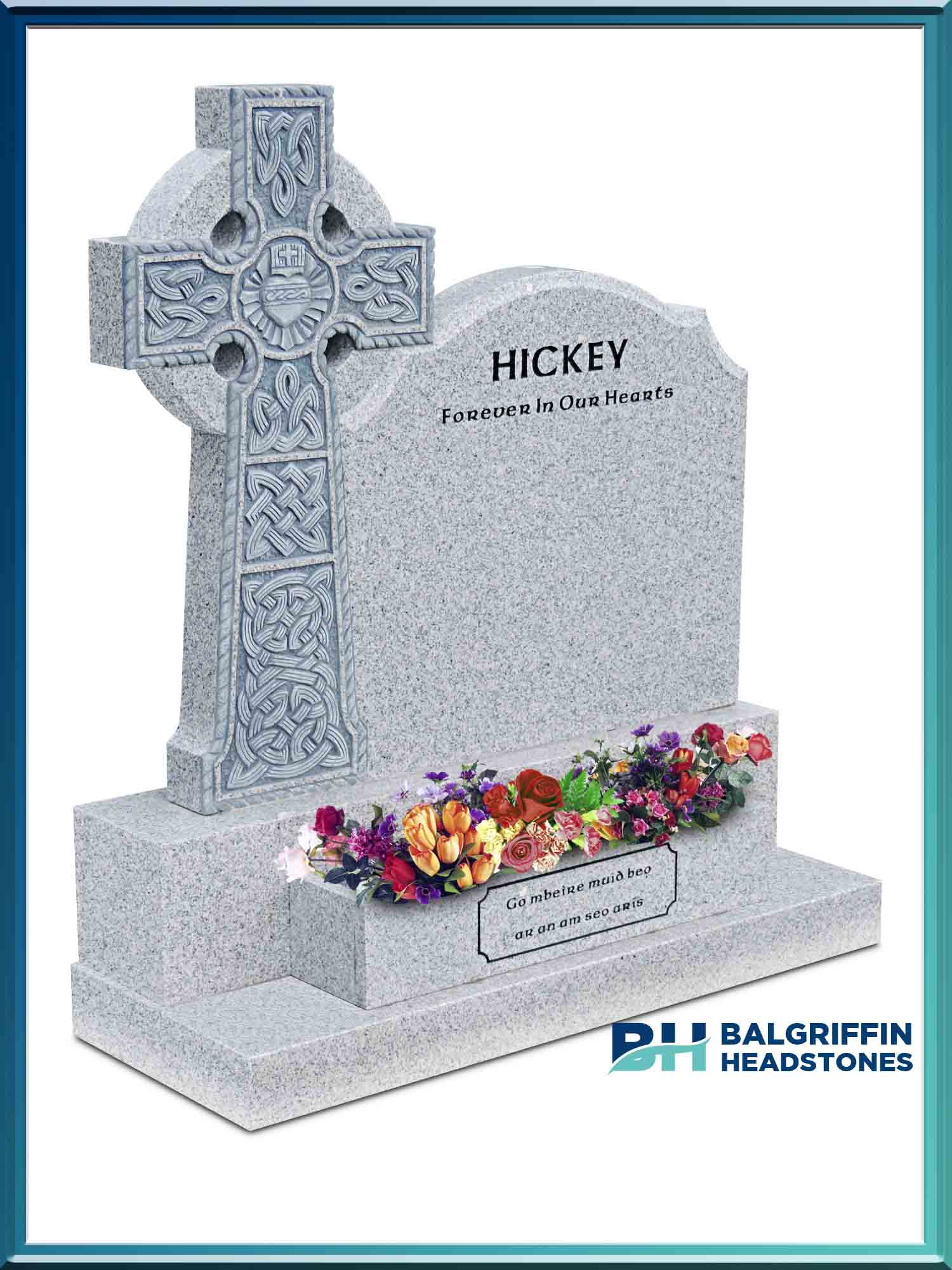 Balgriffin headstones Side Cross design style